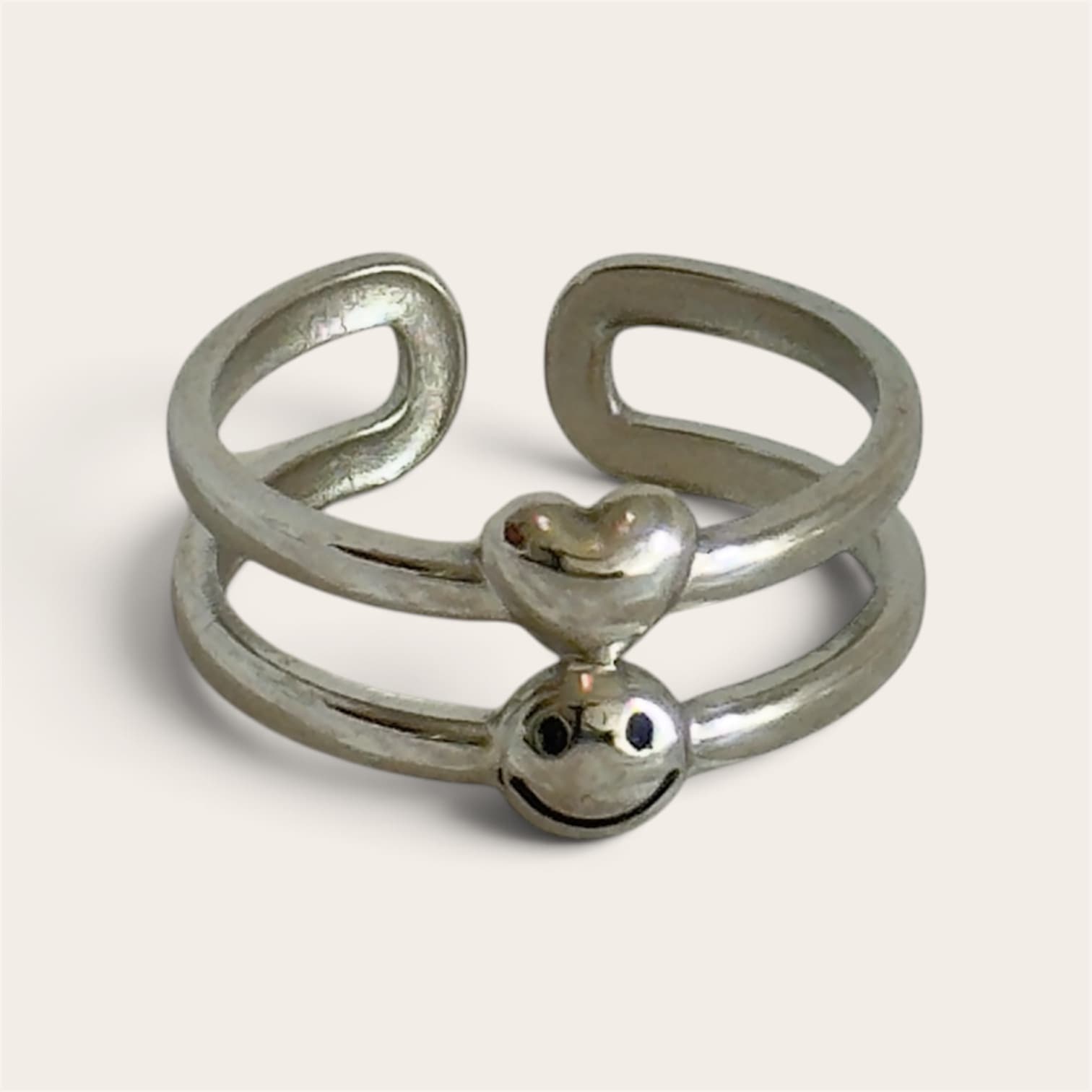 Silver Happy Love