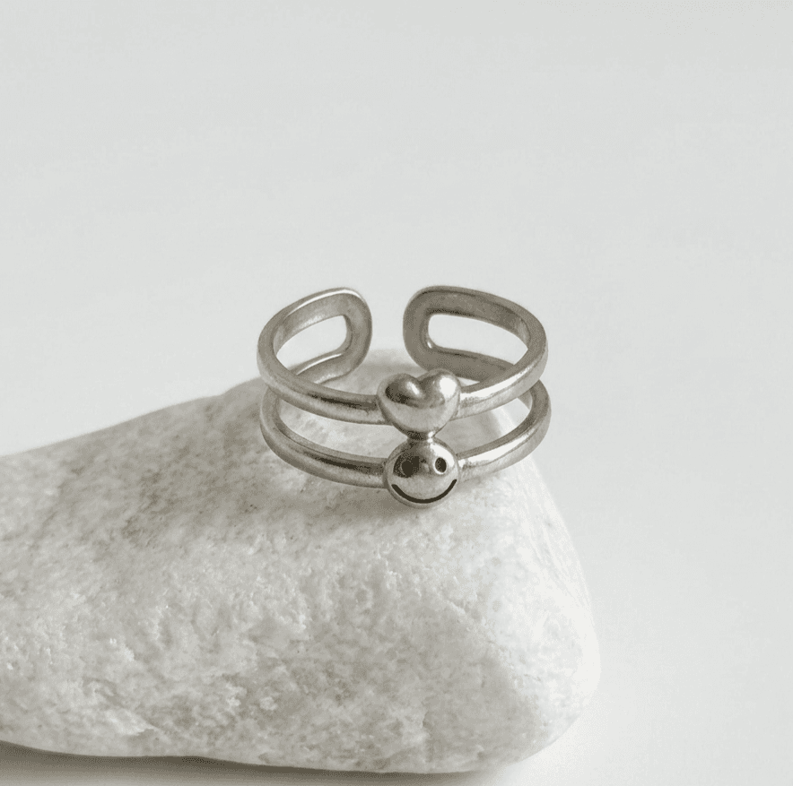 Silver Happy Love
