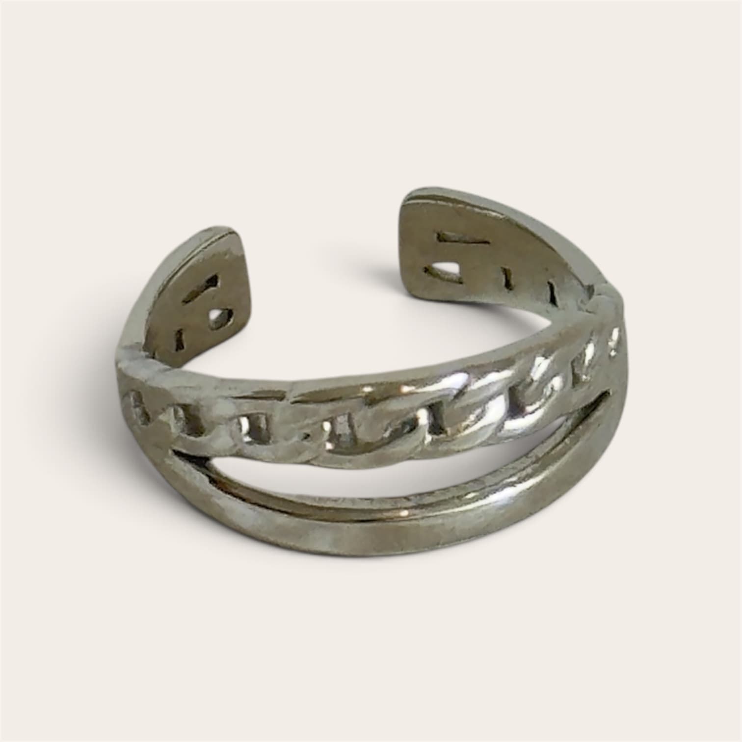 Silver Double Curb